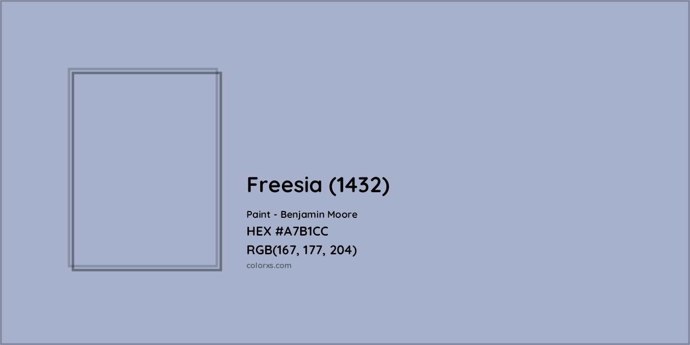 HEX #A7B1CC Freesia (1432) Paint Benjamin Moore - Color Code