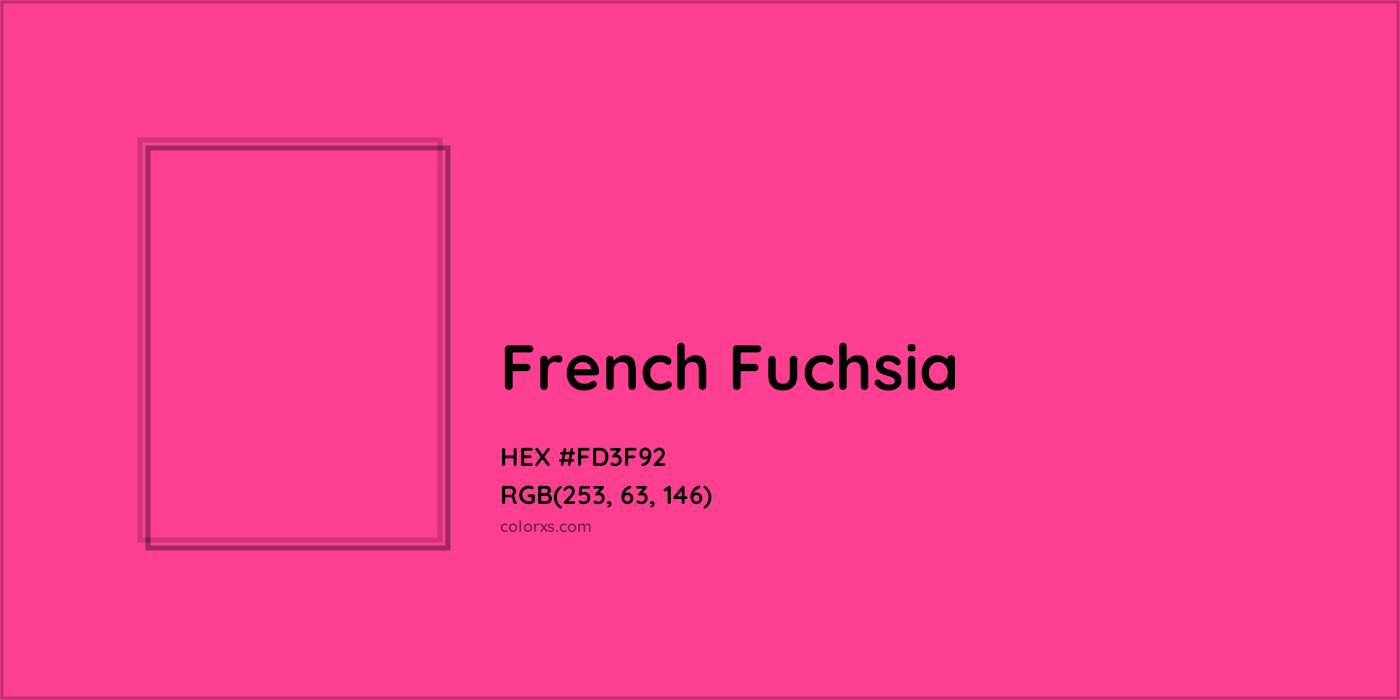 HEX #FD3F92 French Fuchsia Color - Color Code