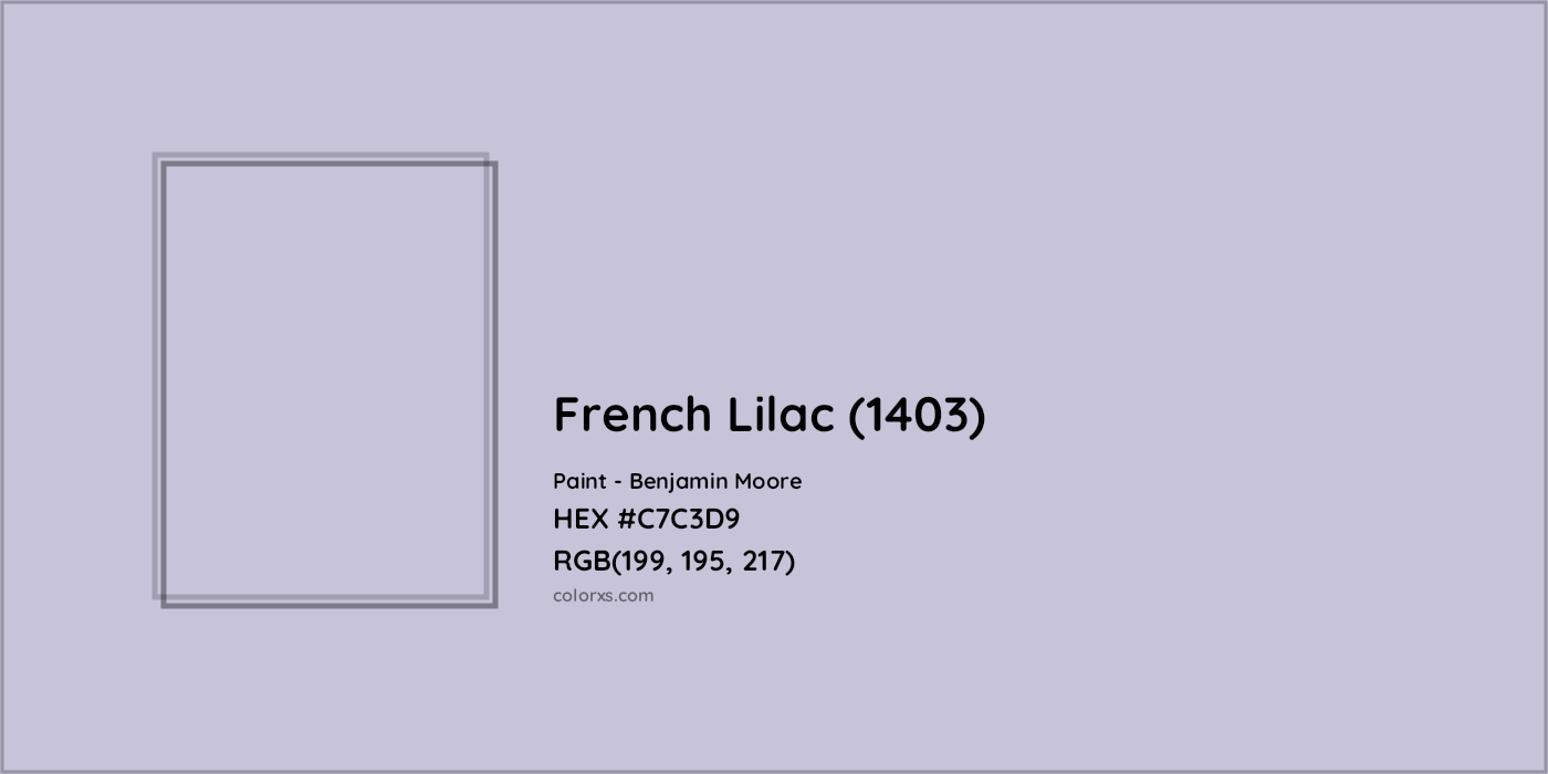 HEX #C7C3D9 French Lilac (1403) Paint Benjamin Moore - Color Code