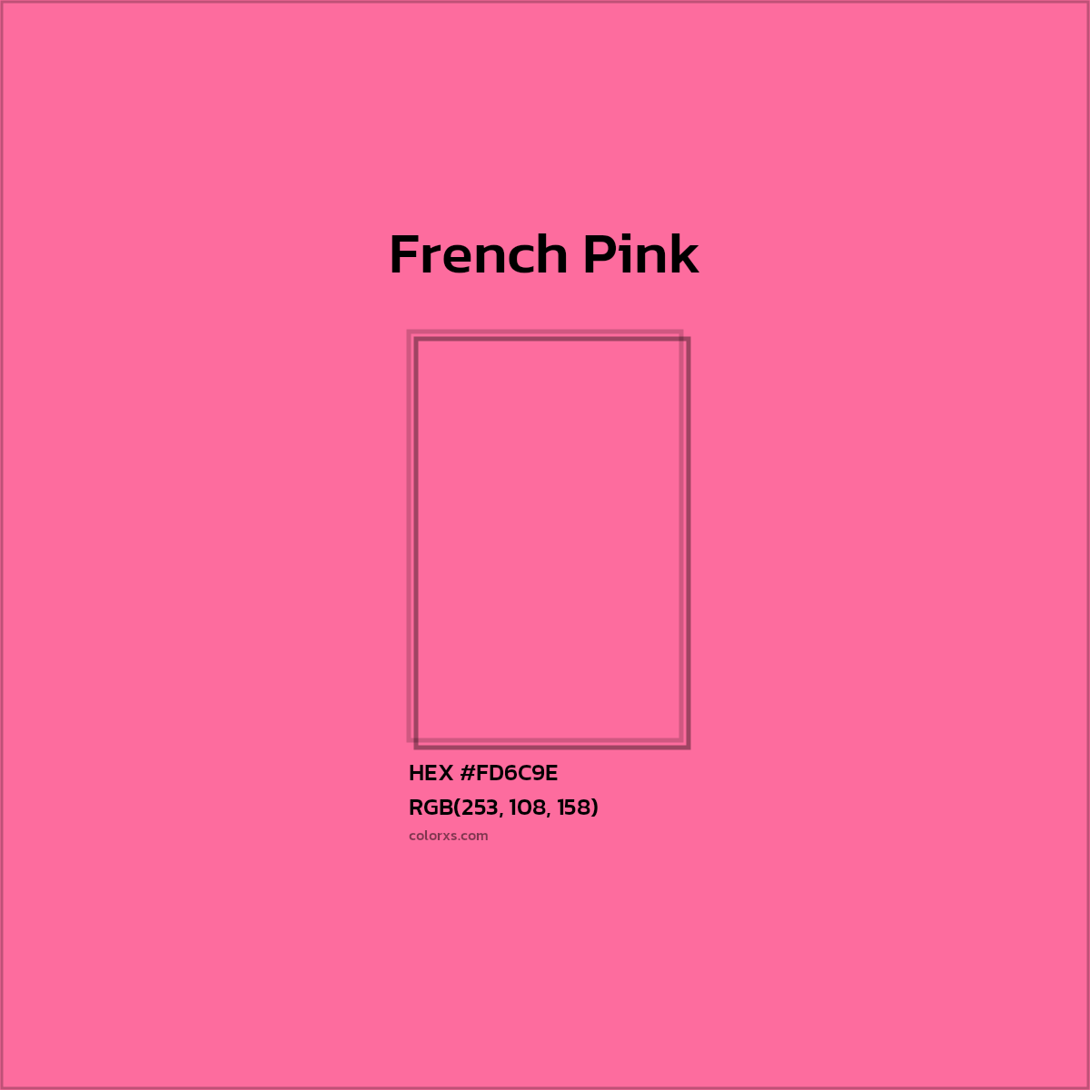 HEX #FD6C9E French Pink Color - Color Code