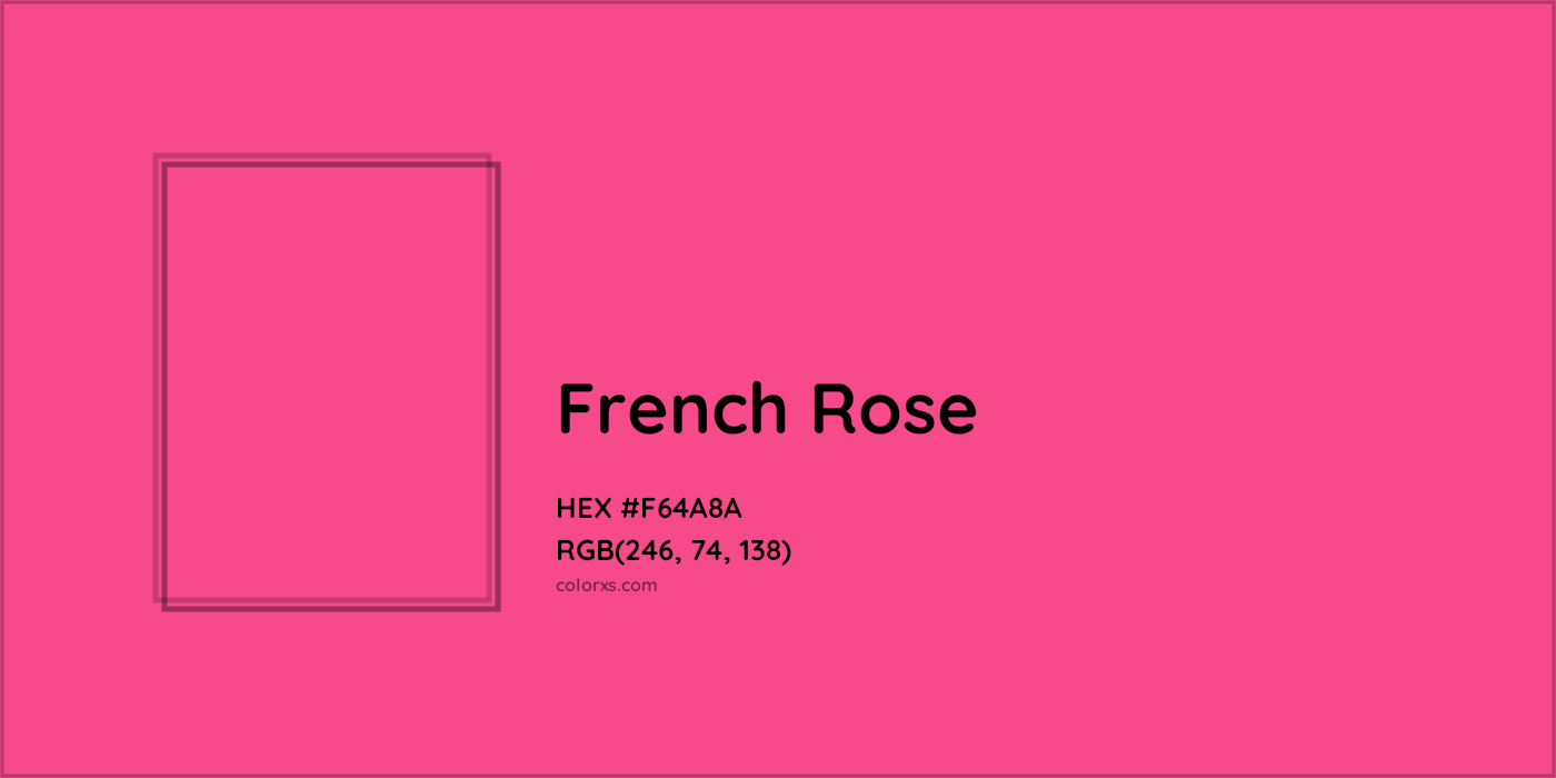 HEX #F64A8A French Rose Color - Color Code