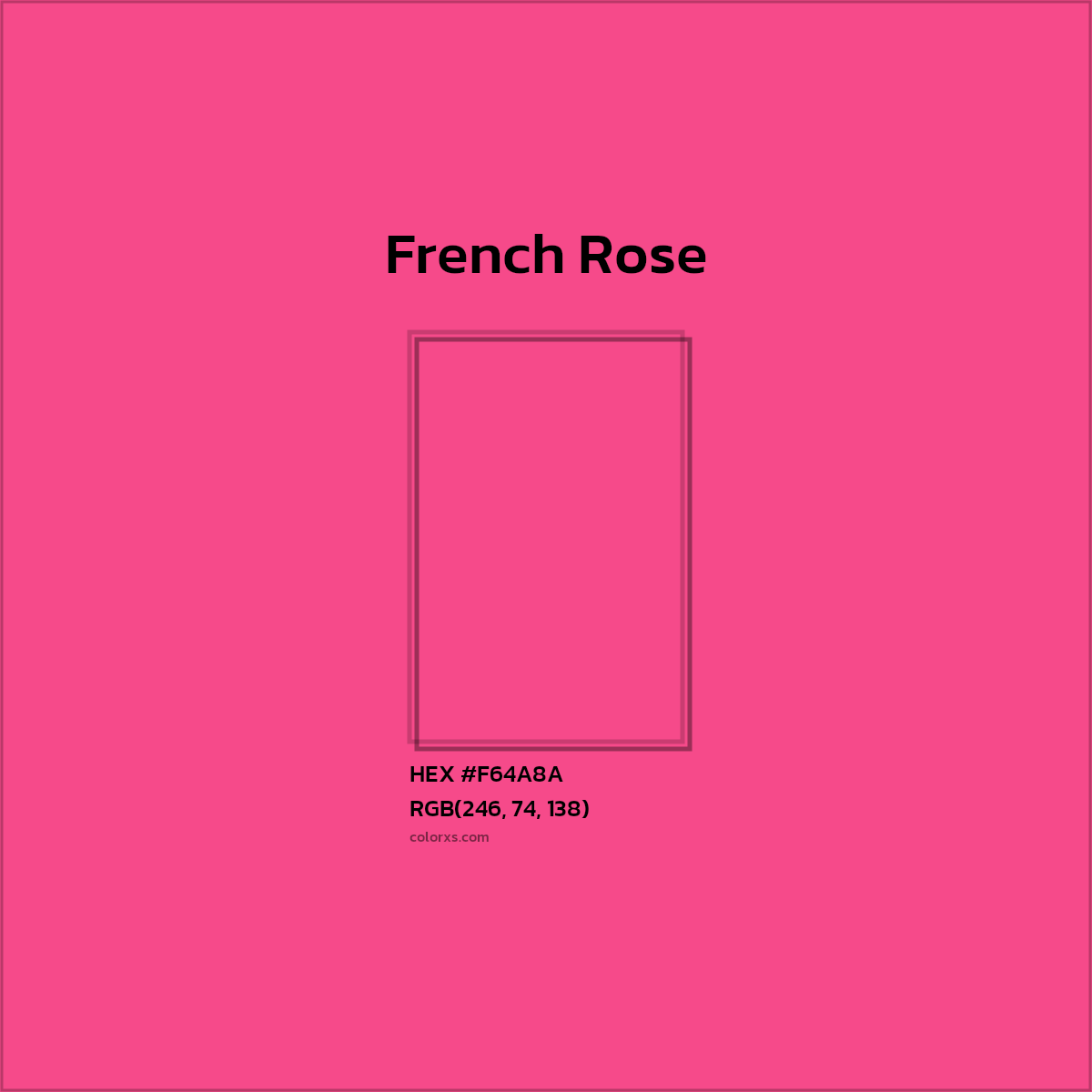 HEX #F64A8A French Rose Color - Color Code