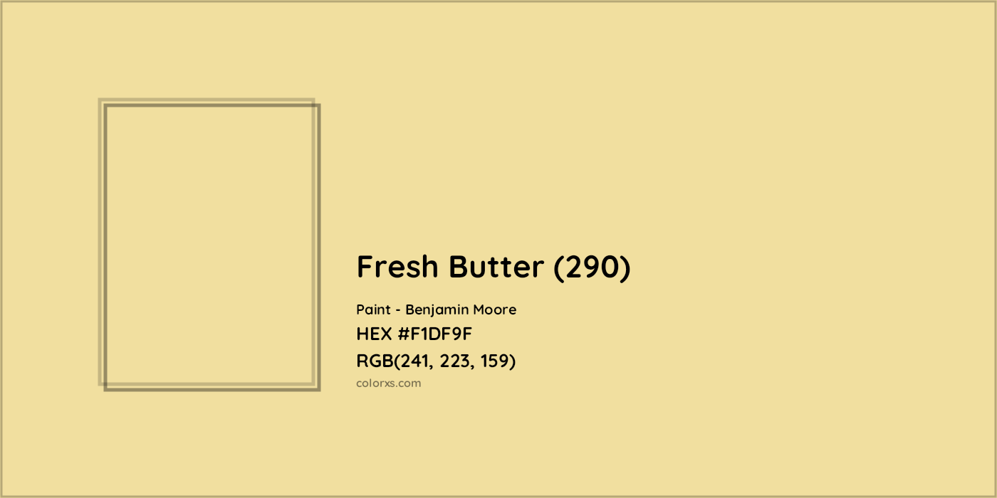 HEX #F1DF9F Fresh Butter (290) Paint Benjamin Moore - Color Code