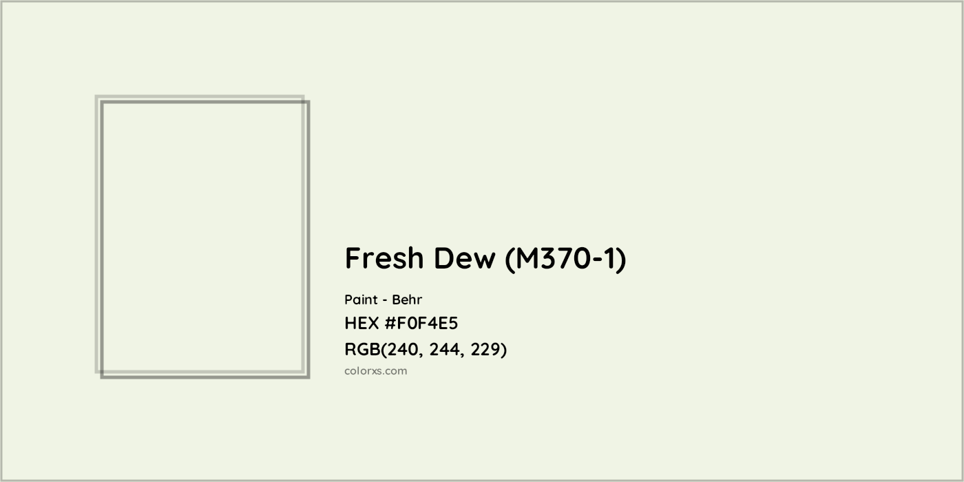 HEX #F0F4E5 Fresh Dew (M370-1) Paint Behr - Color Code