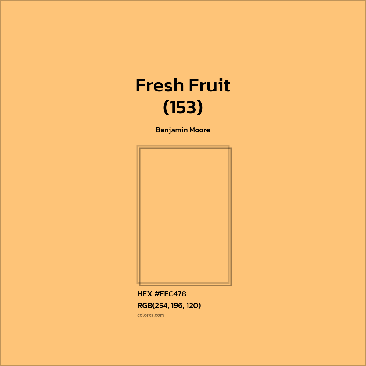HEX #FEC478 Fresh Fruit (153) Paint Benjamin Moore - Color Code