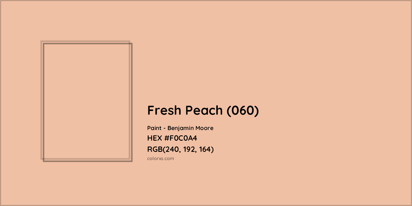 HEX #F0C0A4 Fresh Peach (060) Paint Benjamin Moore - Color Code