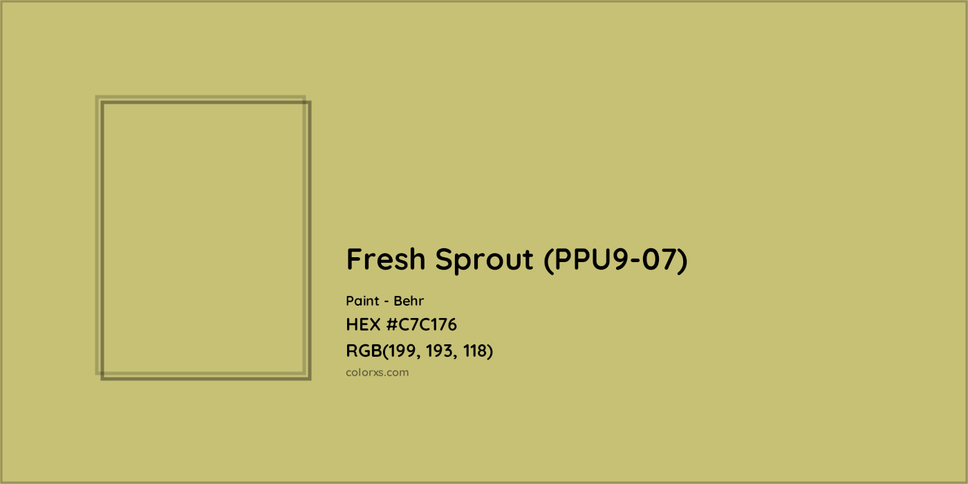 HEX #C7C176 Fresh Sprout (PPU9-07) Paint Behr - Color Code