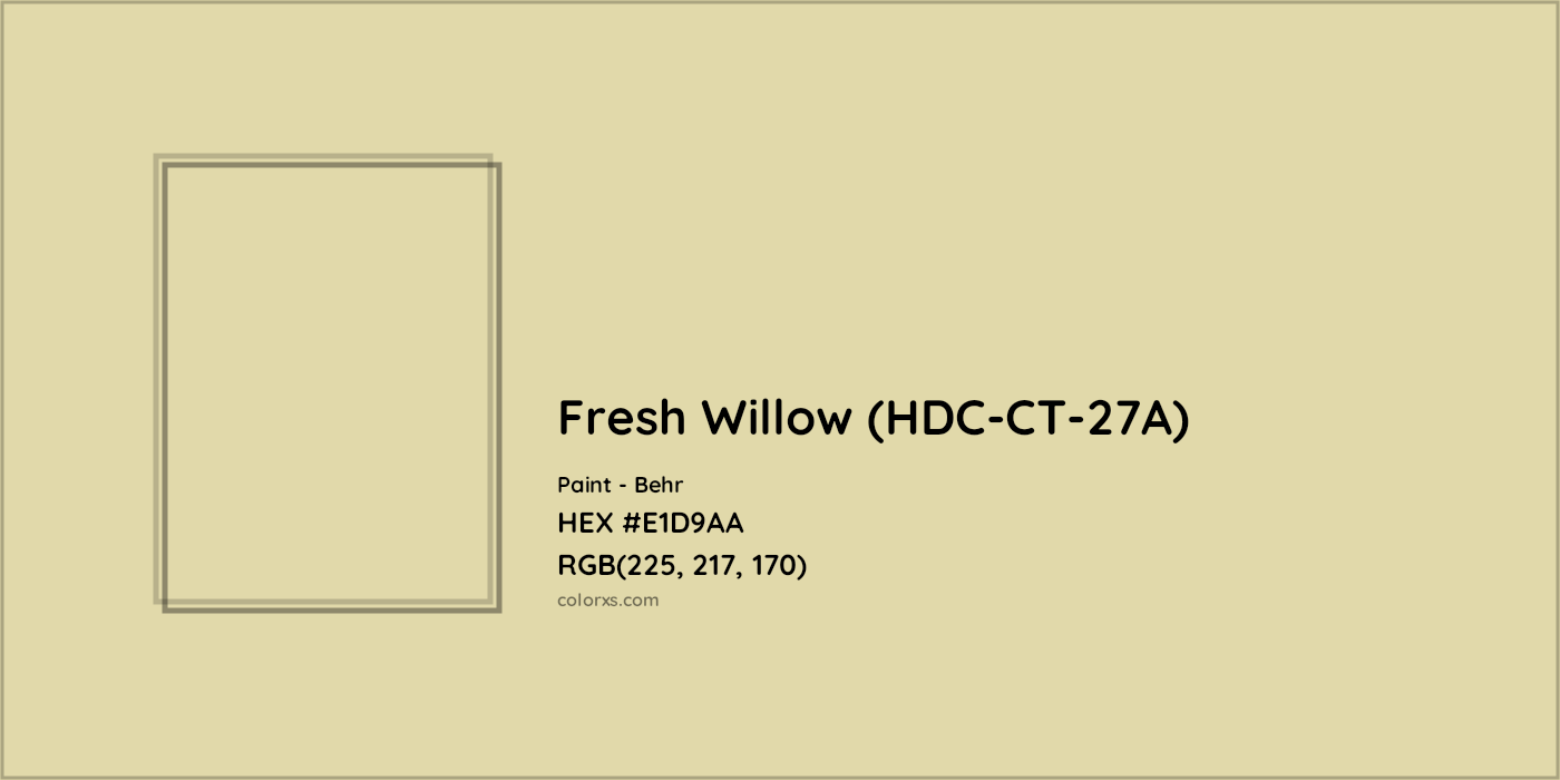 HEX #E1D9AA Fresh Willow (HDC-CT-27A) Paint Behr - Color Code
