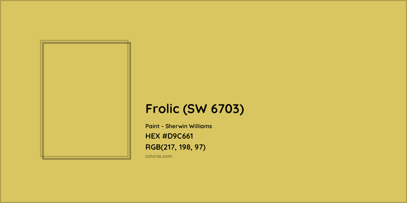 HEX #D9C661 Frolic (SW 6703) Paint Sherwin Williams - Color Code