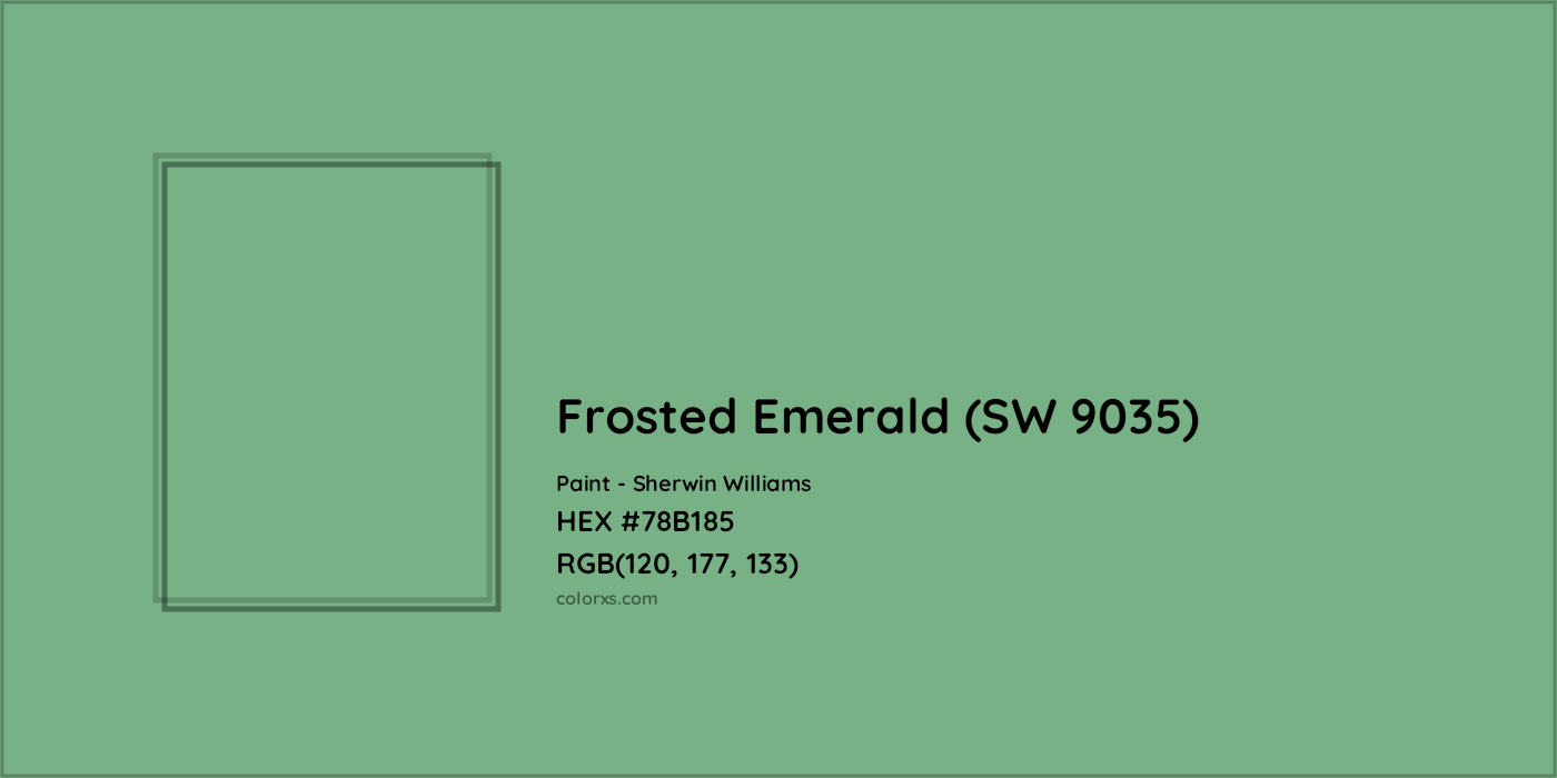 HEX #78B185 Frosted Emerald (SW 9035) Paint Sherwin Williams - Color Code
