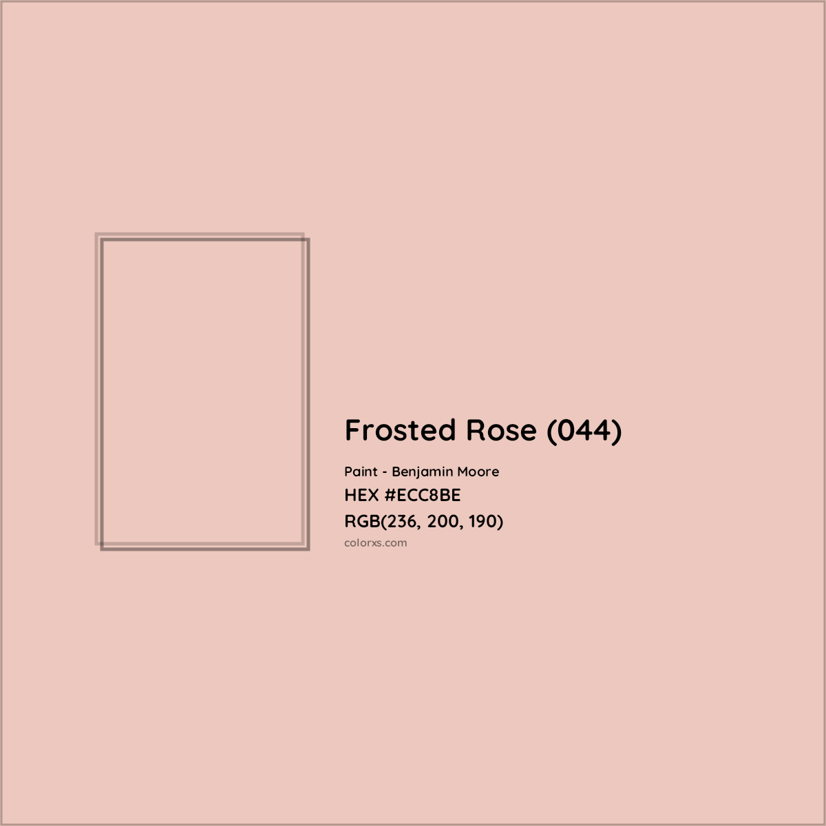 HEX #ECC8BE Frosted Rose (044) Paint Benjamin Moore - Color Code