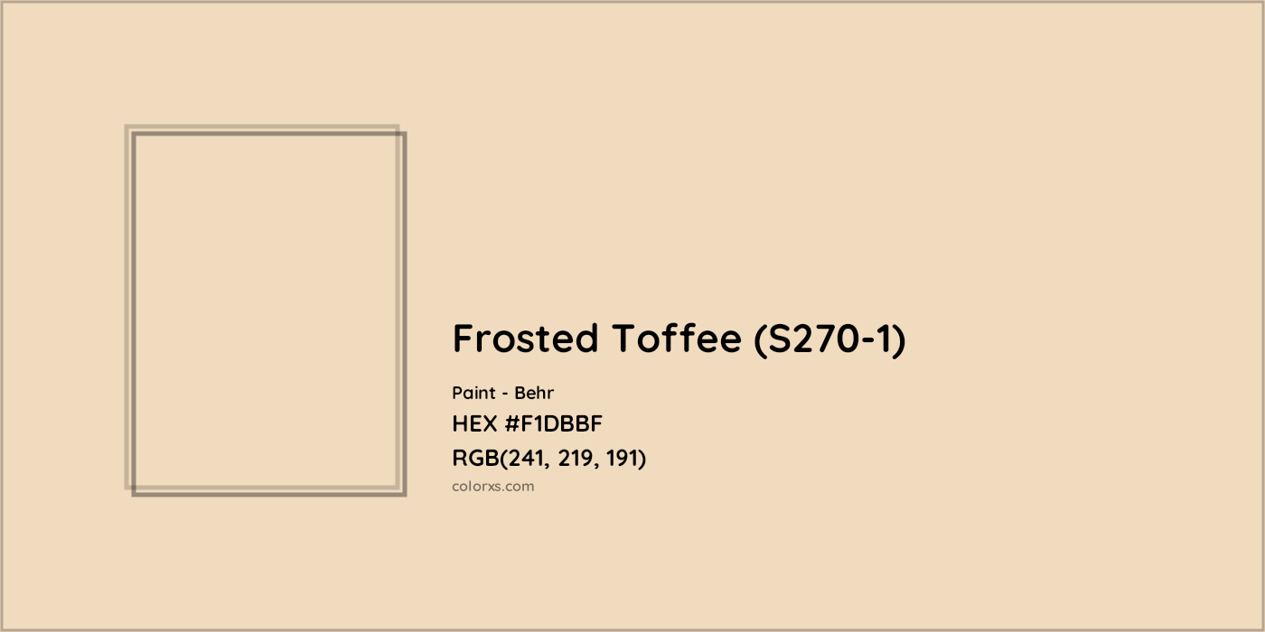 HEX #F1DBBF Frosted Toffee (S270-1) Paint Behr - Color Code