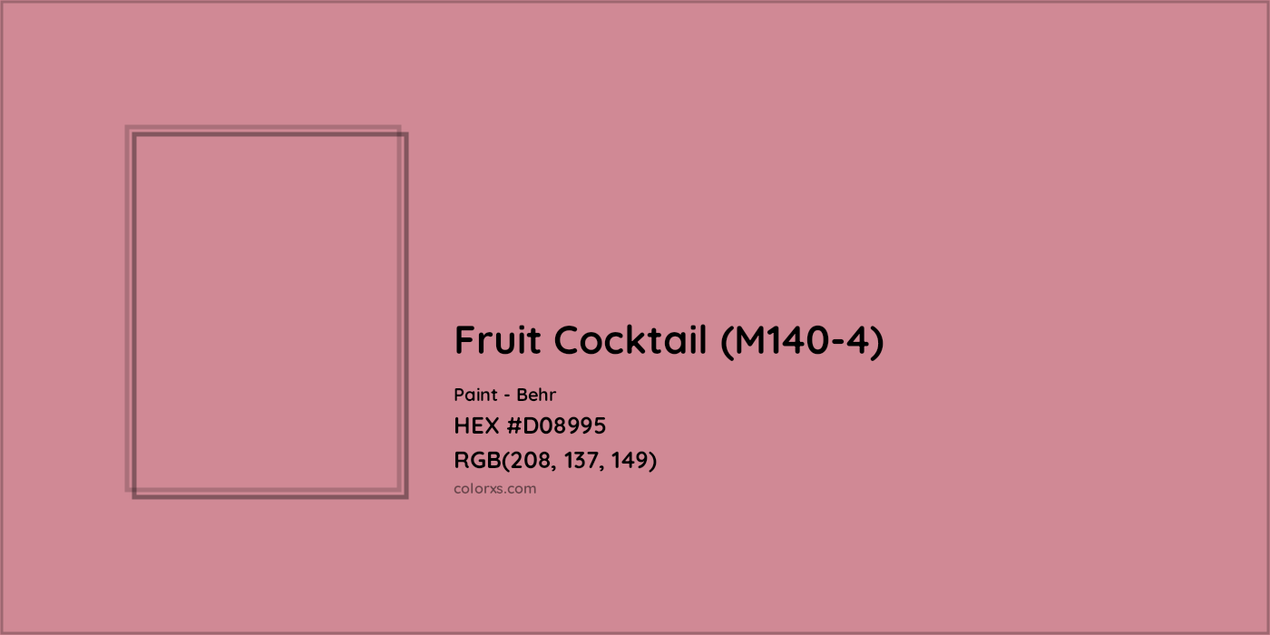 HEX #D08995 Fruit Cocktail (M140-4) Paint Behr - Color Code