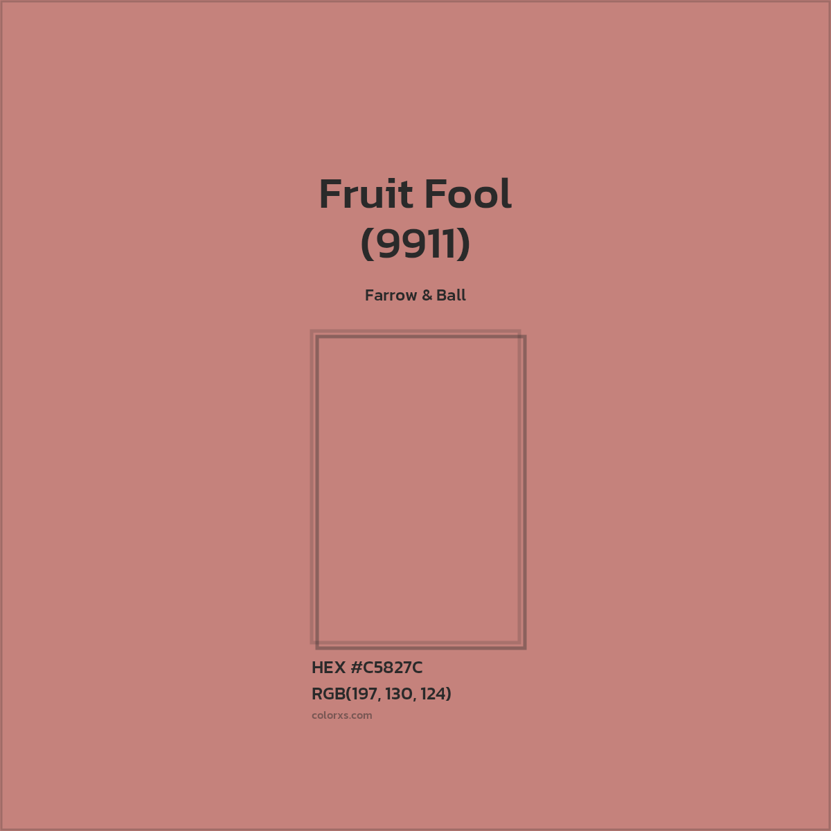 HEX #C5827C Fruit Fool (9911) Paint Farrow & Ball - Color Code