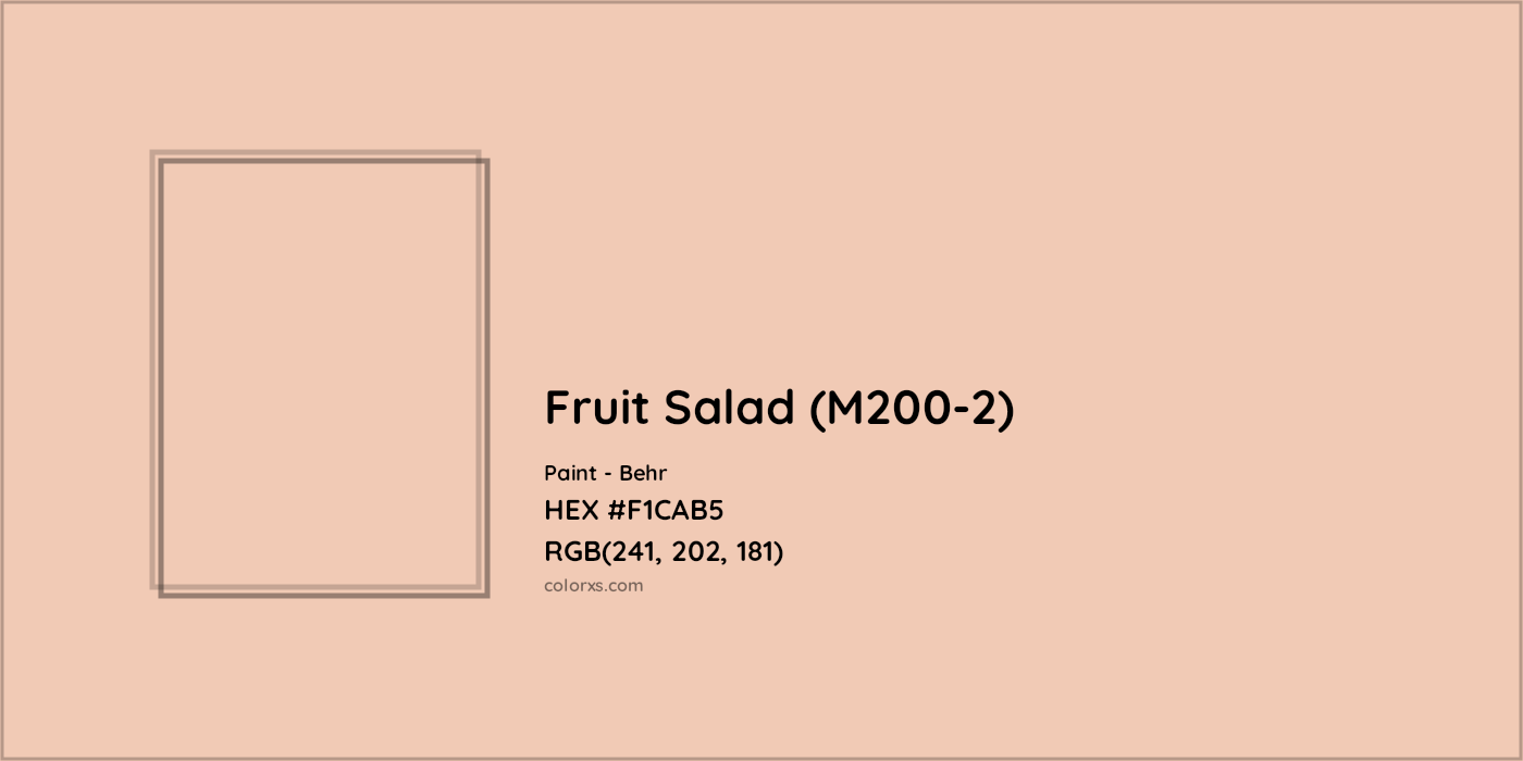 HEX #F1CAB5 Fruit Salad (M200-2) Paint Behr - Color Code