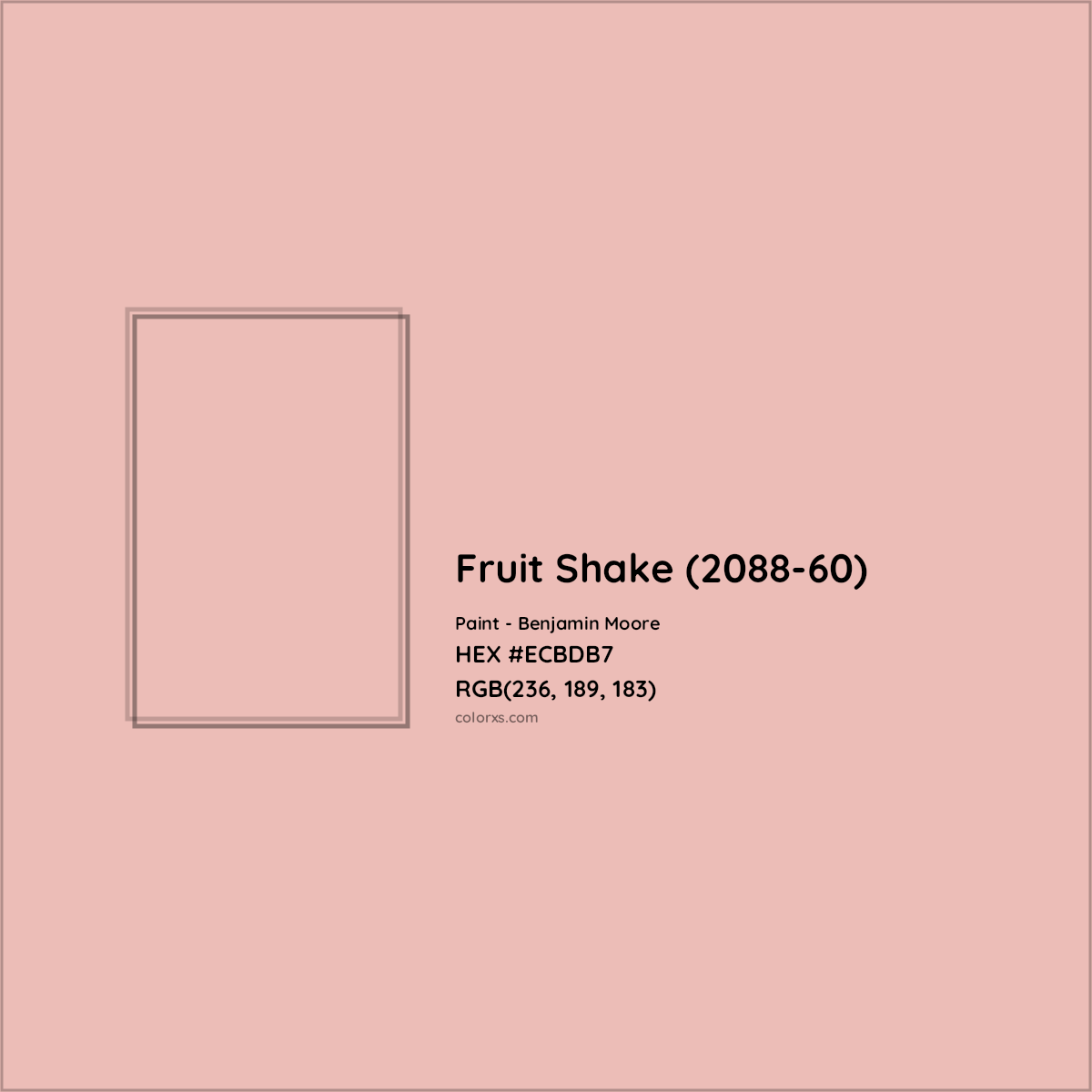 HEX #ECBDB7 Fruit Shake (2088-60) Paint Benjamin Moore - Color Code