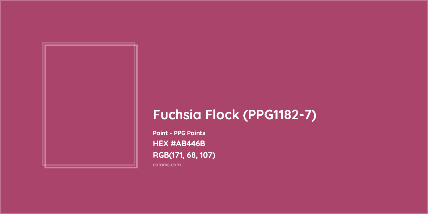 HEX #AB446B Fuchsia Flock (PPG1182-7) Paint PPG Paints - Color Code
