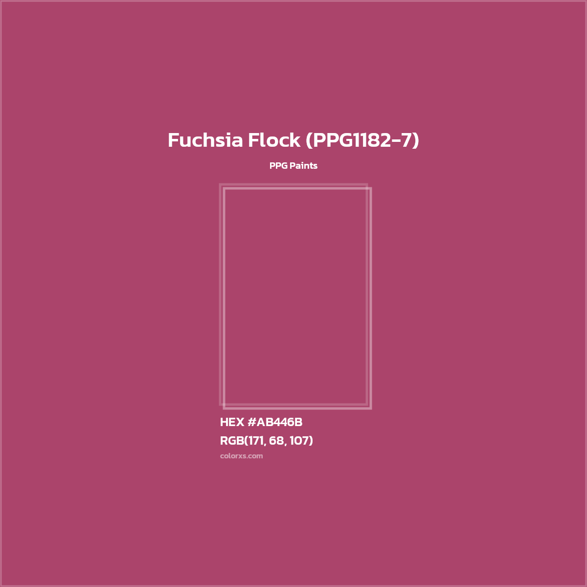 HEX #AB446B Fuchsia Flock (PPG1182-7) Paint PPG Paints - Color Code