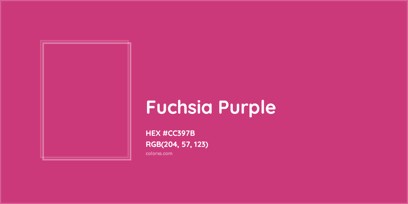 HEX #CC397B Fuchsia Purple Color - Color Code