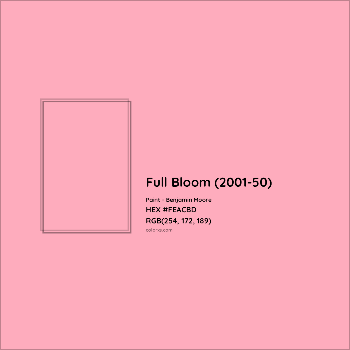 HEX #FEACBD Full Bloom (2001-50) Paint Benjamin Moore - Color Code