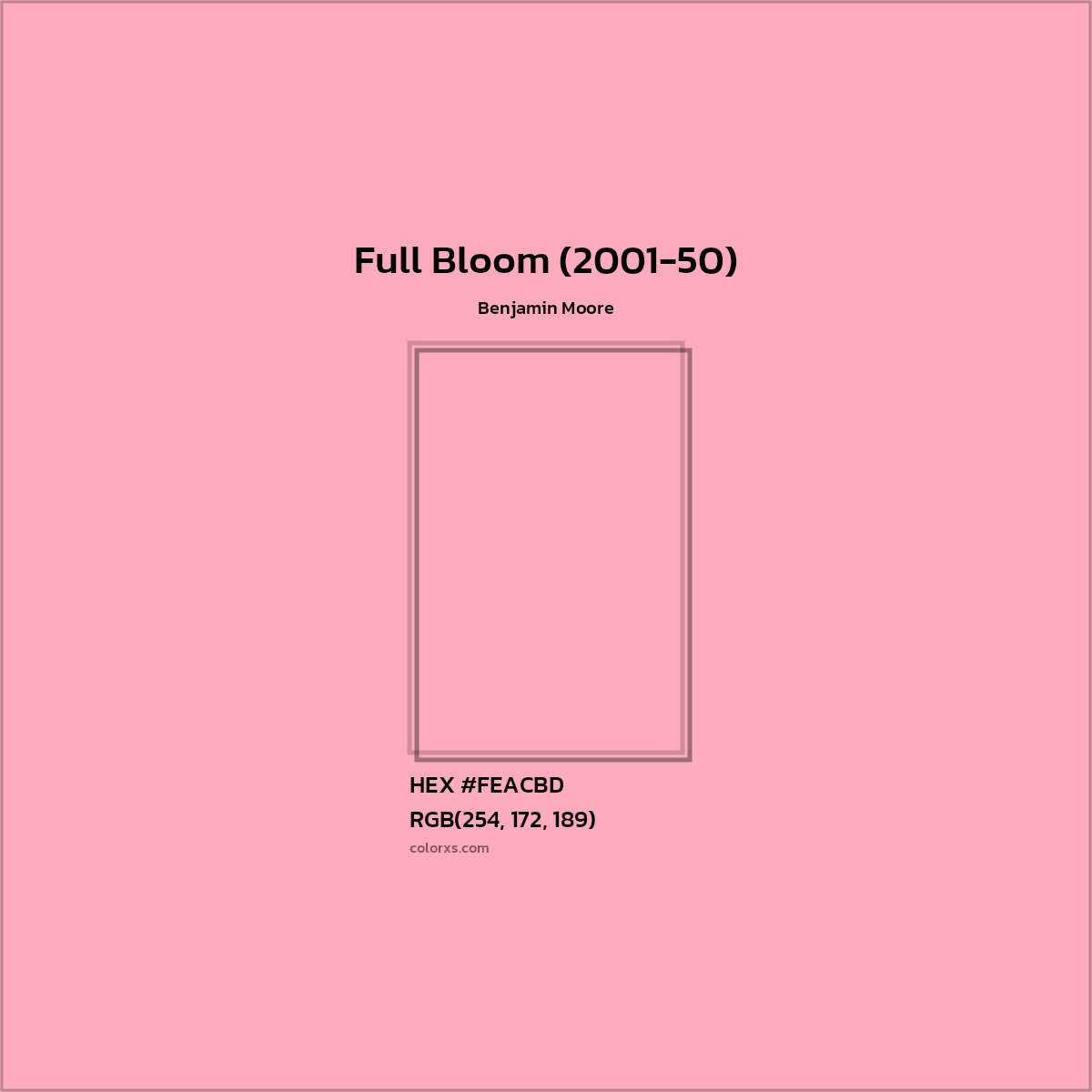 HEX #FEACBD Full Bloom (2001-50) Paint Benjamin Moore - Color Code