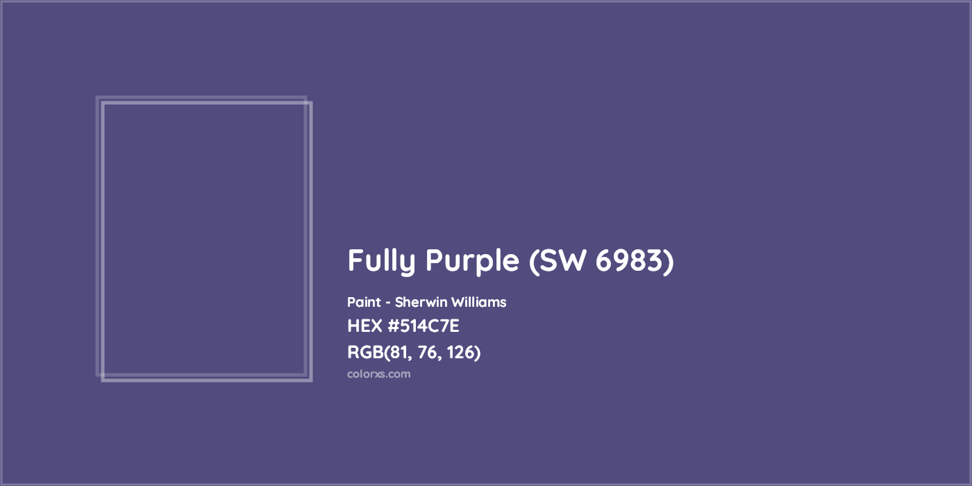 HEX #514C7E Fully Purple (SW 6983) Paint Sherwin Williams - Color Code