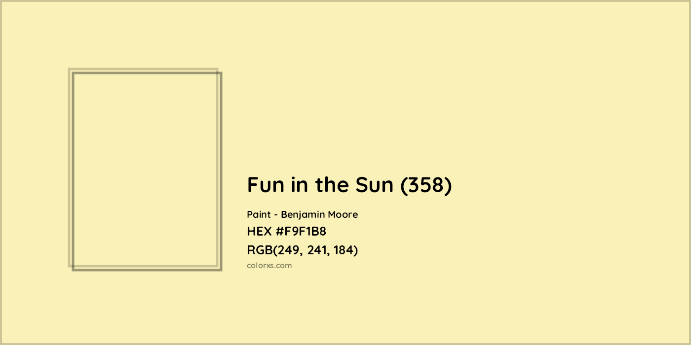 HEX #F9F1B8 Fun in the Sun (358) Paint Benjamin Moore - Color Code
