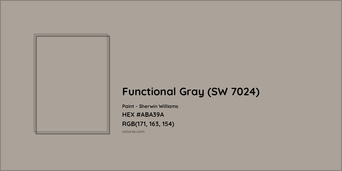 HEX #ABA39A Functional Gray (SW 7024) Paint Sherwin Williams - Color Code