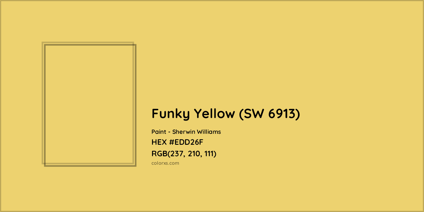 HEX #EDD26F Funky Yellow (SW 6913) Paint Sherwin Williams - Color Code