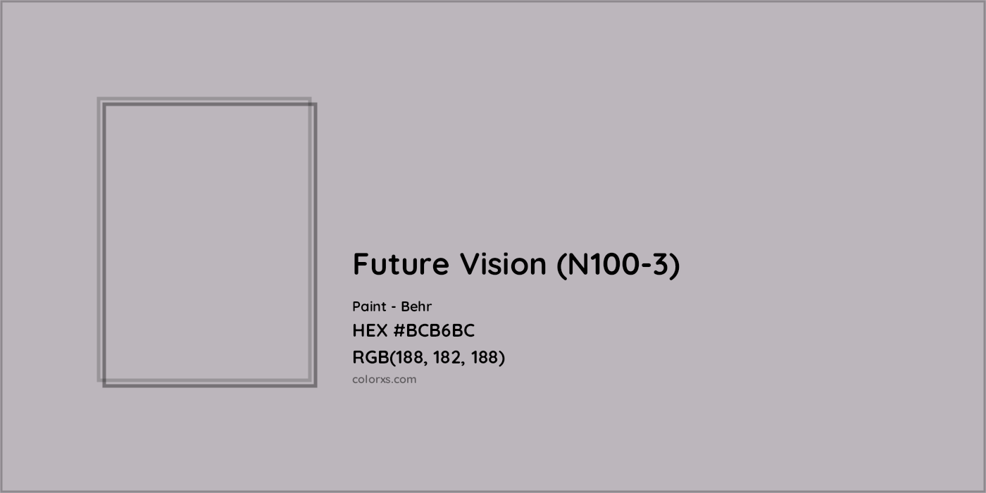 HEX #BCB6BC Future Vision (N100-3) Paint Behr - Color Code