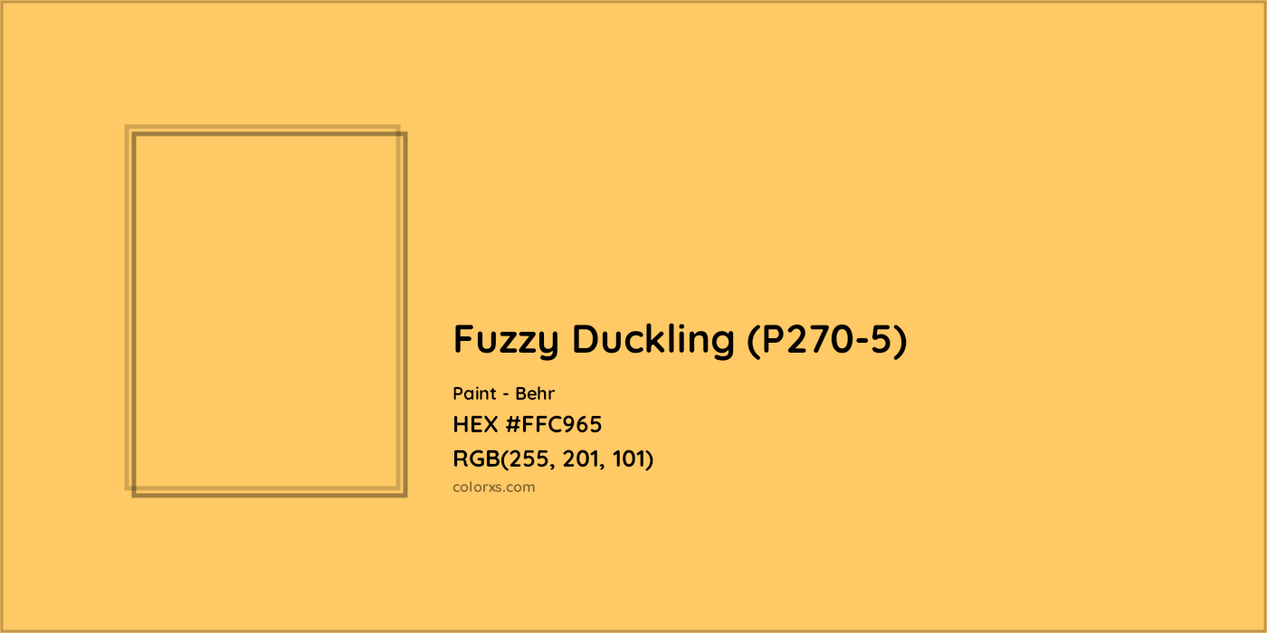 HEX #FFC965 Fuzzy Duckling (P270-5) Paint Behr - Color Code