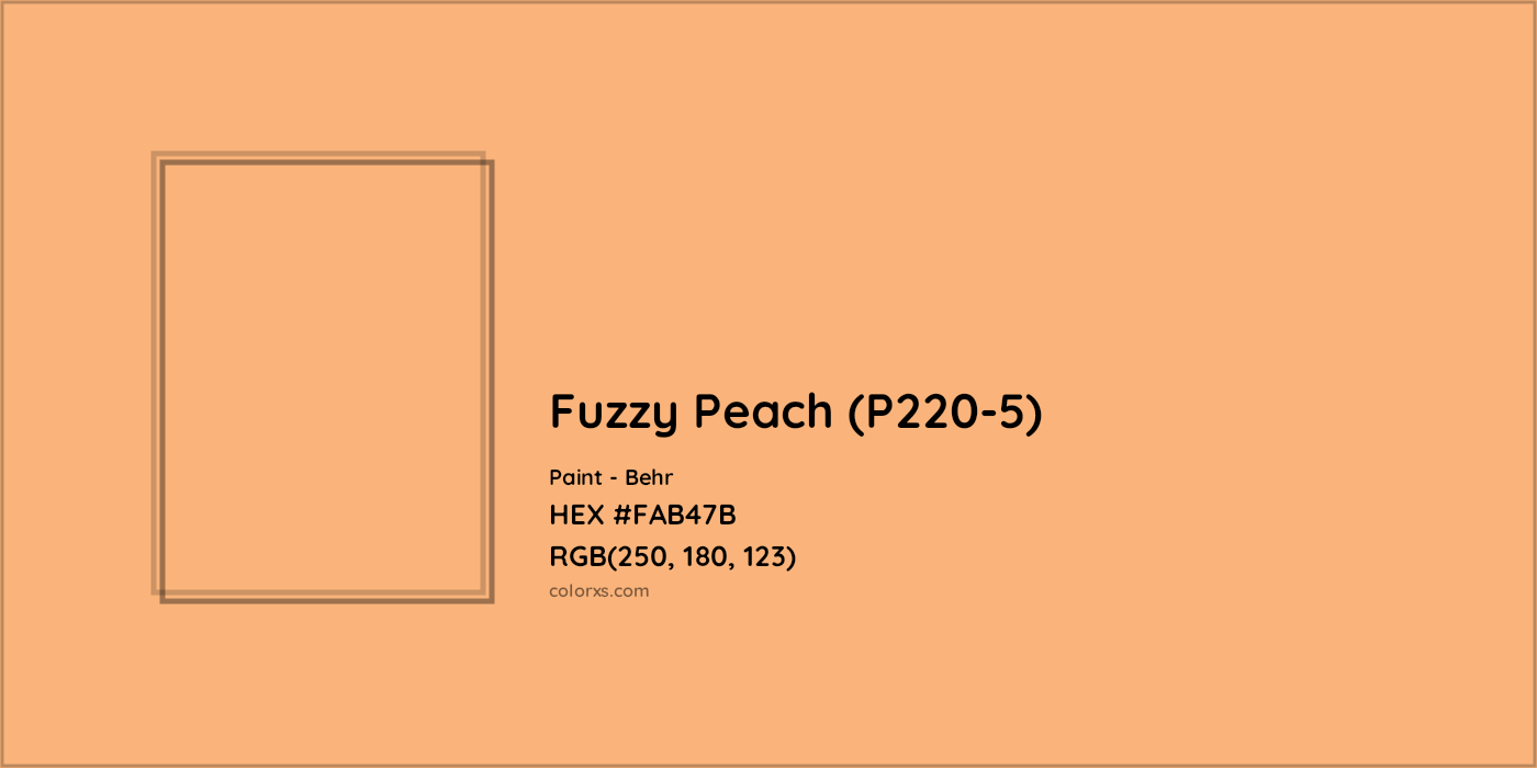 HEX #FAB47B Fuzzy Peach (P220-5) Paint Behr - Color Code