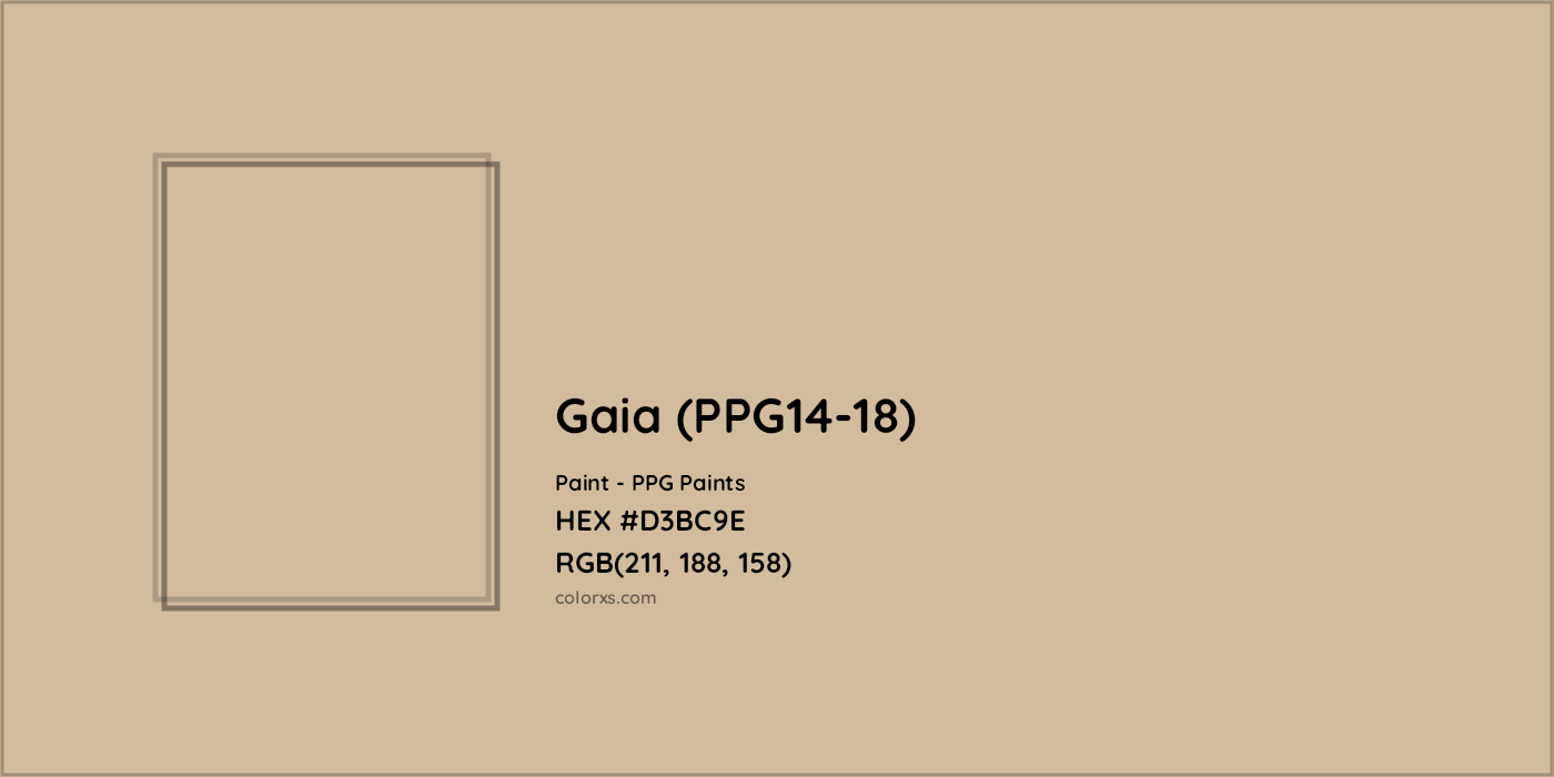 HEX #D3BC9E Gaia (PPG14-18) Paint PPG Paints - Color Code