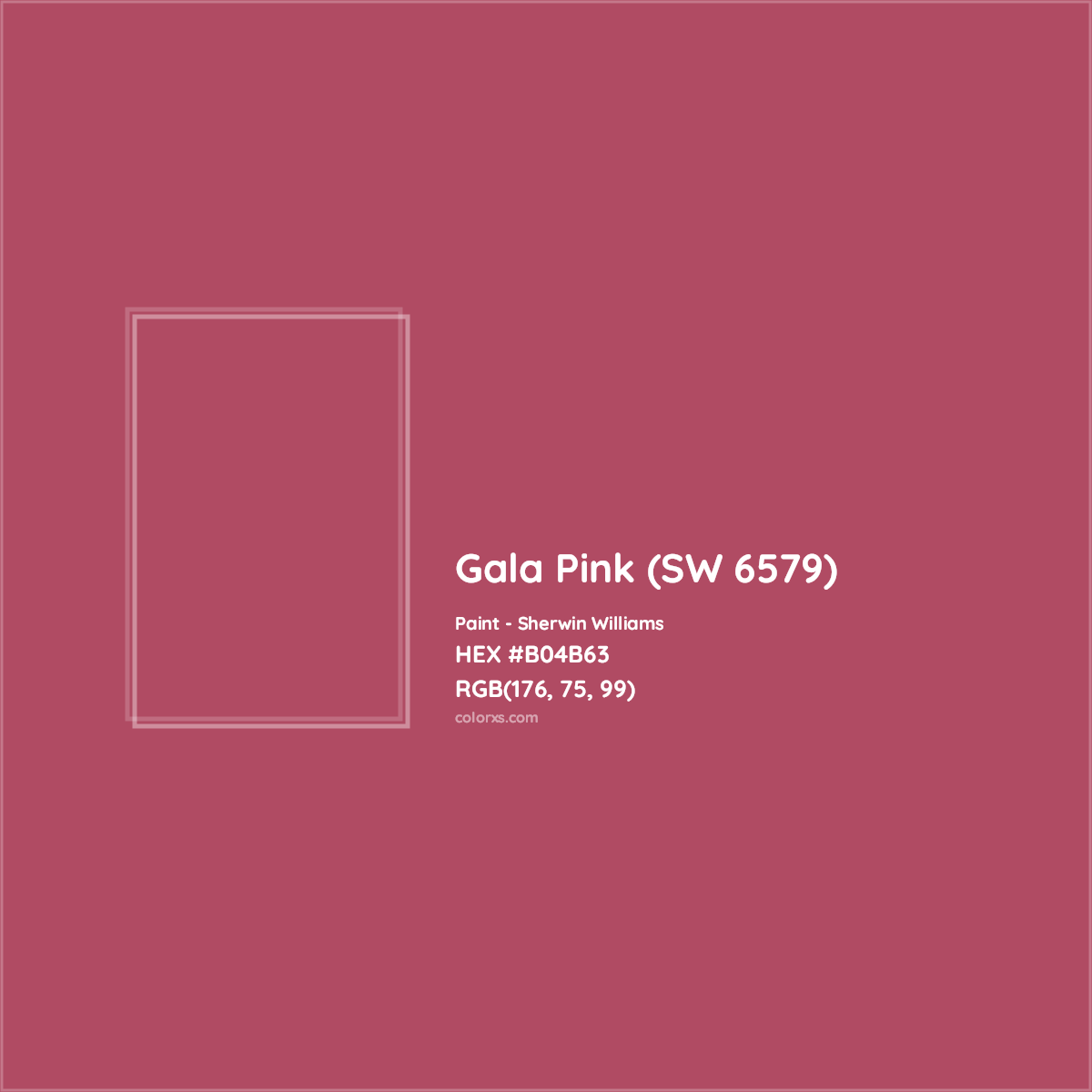 HEX #B04B63 Gala Pink (SW 6579) Paint Sherwin Williams - Color Code