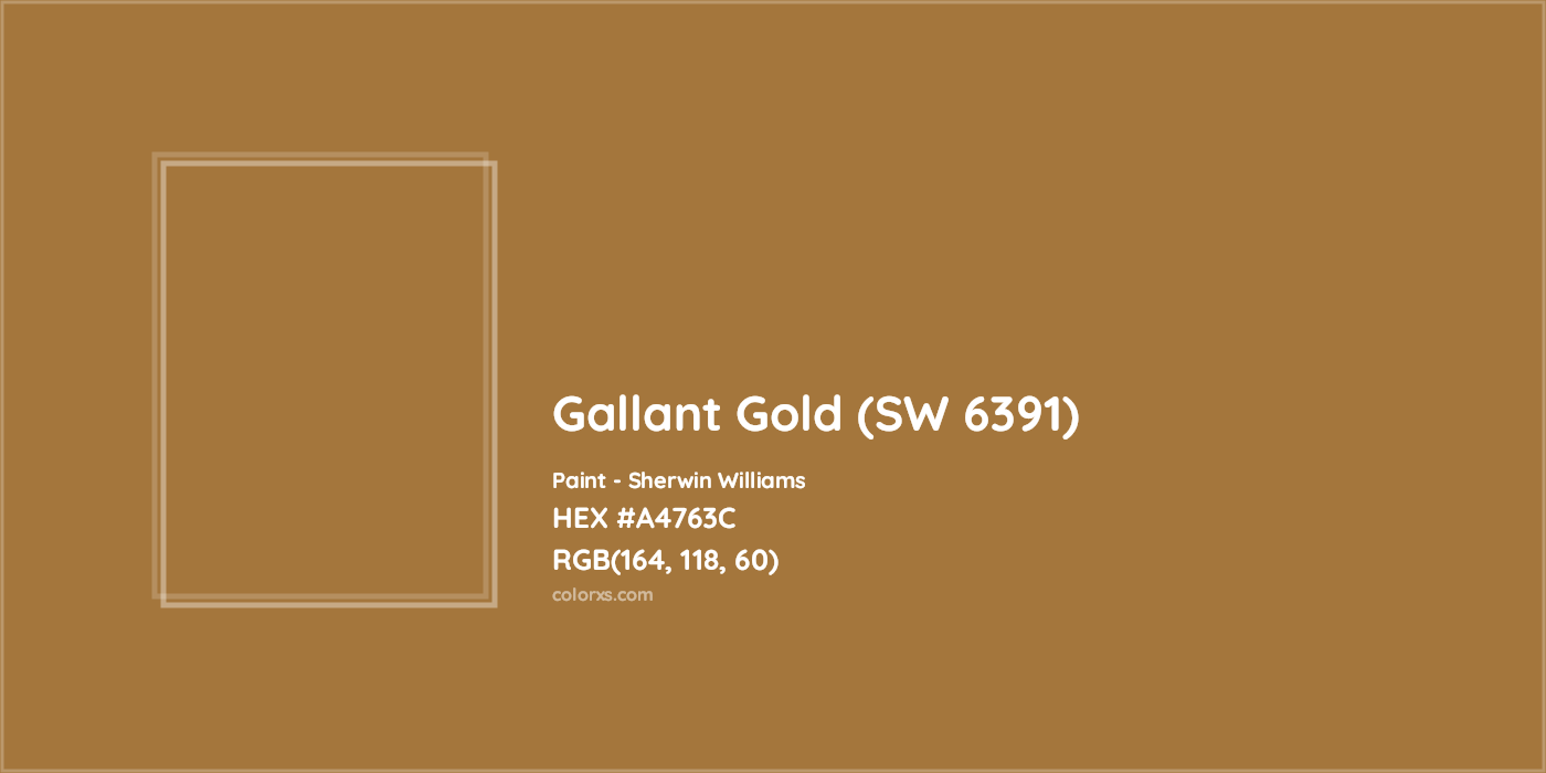 HEX #A4763C Gallant Gold (SW 6391) Paint Sherwin Williams - Color Code