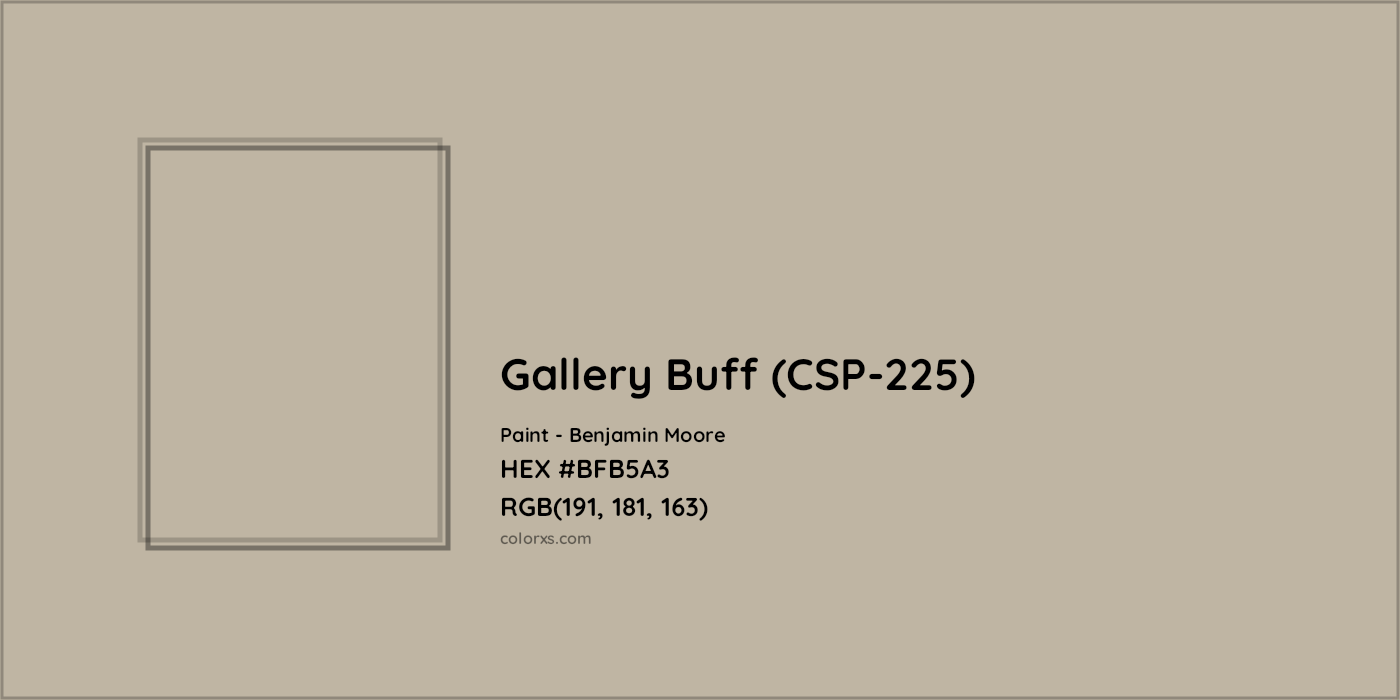 HEX #BFB5A3 Gallery Buff (CSP-225) Paint Benjamin Moore - Color Code