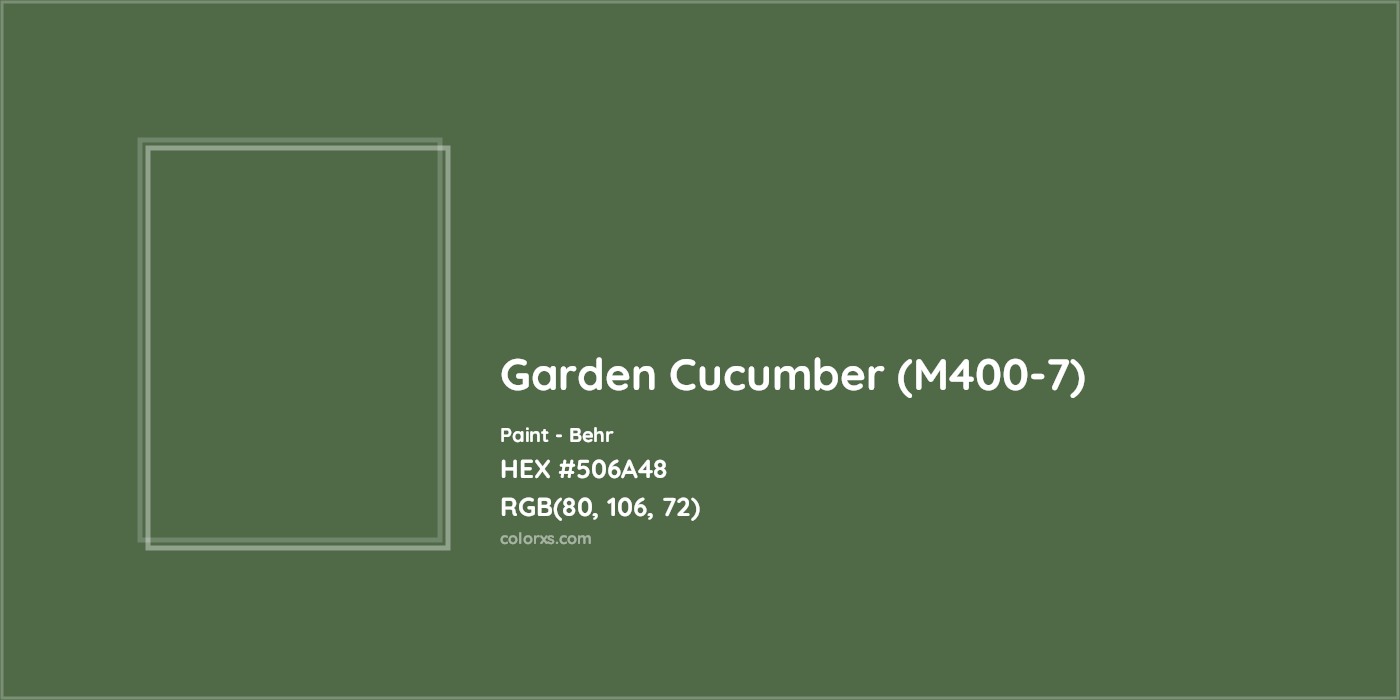 HEX #506A48 Garden Cucumber (M400-7) Paint Behr - Color Code
