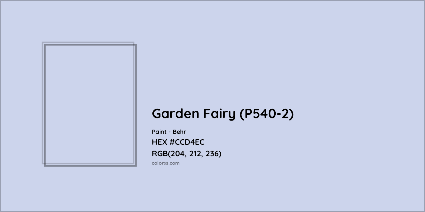 HEX #CCD4EC Garden Fairy (P540-2) Paint Behr - Color Code