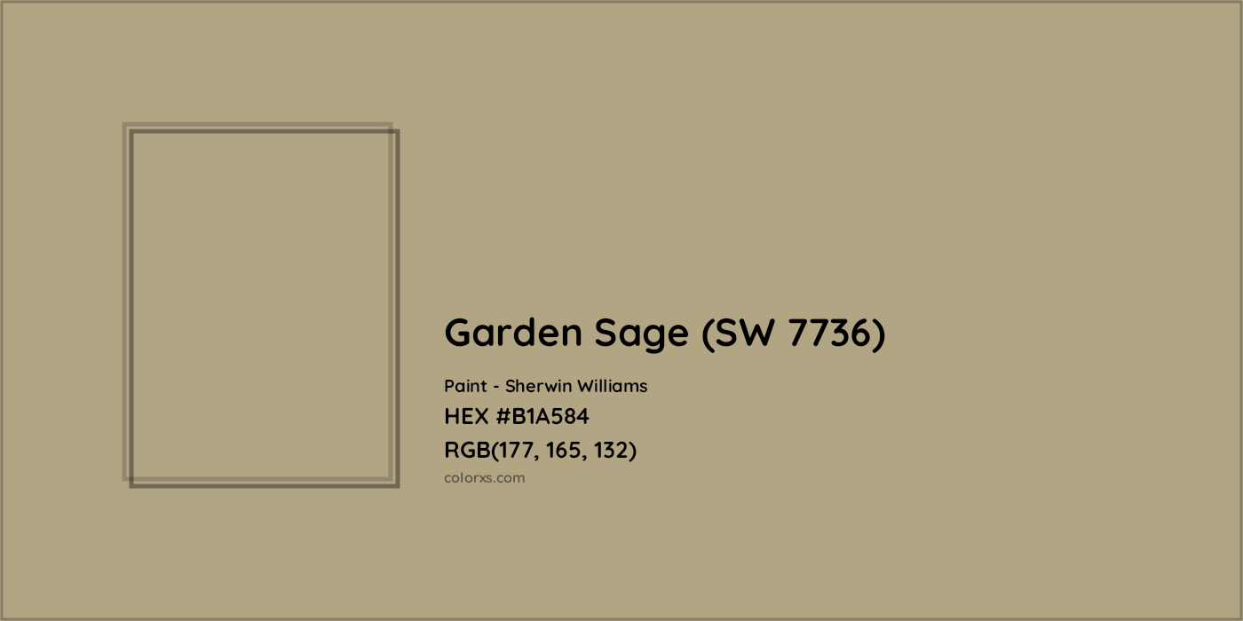 HEX #B1A584 Garden Sage (SW 7736) Paint Sherwin Williams - Color Code