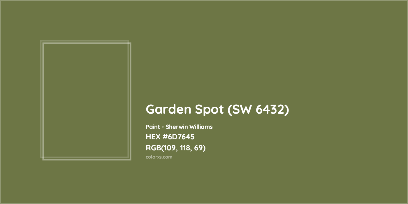 HEX #6D7645 Garden Spot (SW 6432) Paint Sherwin Williams - Color Code