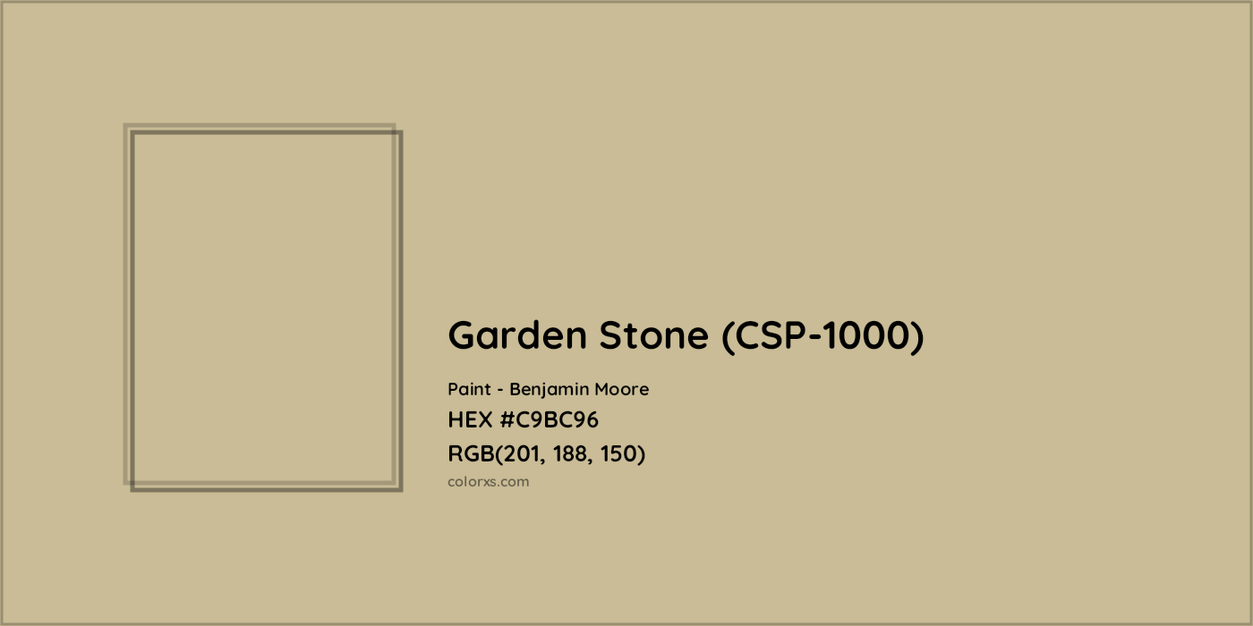HEX #C9BC96 Garden Stone (CSP-1000) Paint Benjamin Moore - Color Code