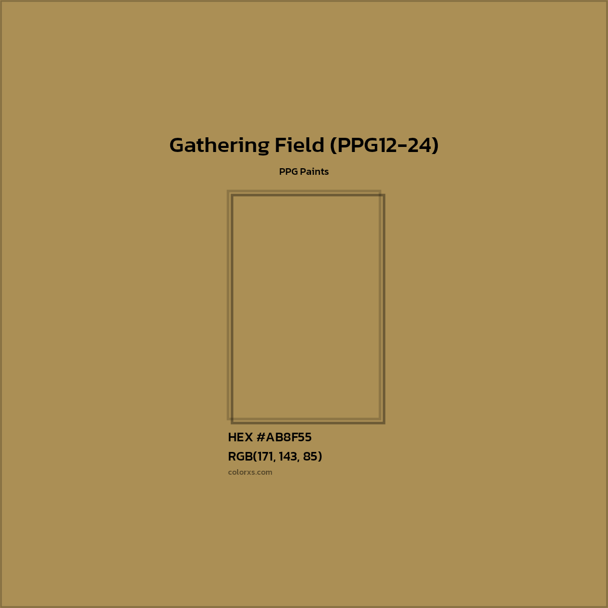 HEX #AB8F55 Gathering Field (PPG12-24) Paint PPG Paints - Color Code