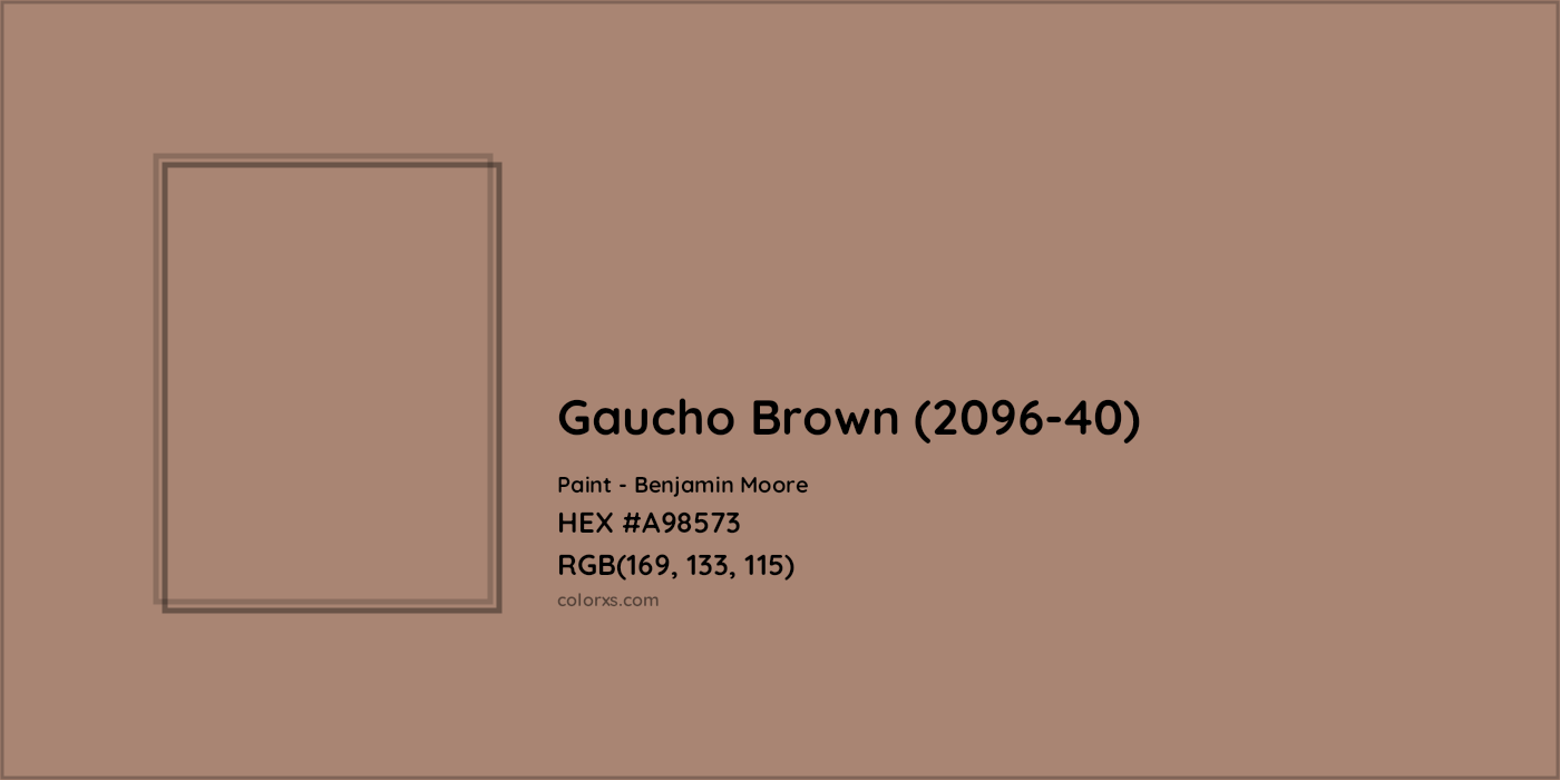 HEX #A98573 Gaucho Brown (2096-40) Paint Benjamin Moore - Color Code