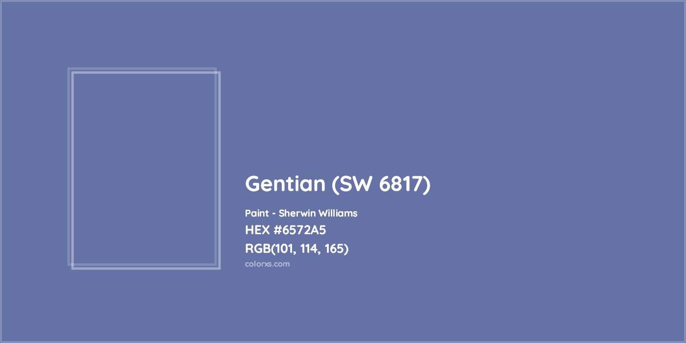 HEX #6572A5 Gentian (SW 6817) Paint Sherwin Williams - Color Code