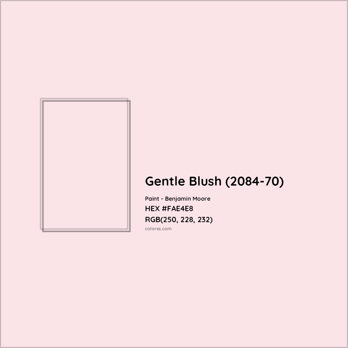 HEX #FAE4E8 Gentle Blush (2084-70) Paint Benjamin Moore - Color Code