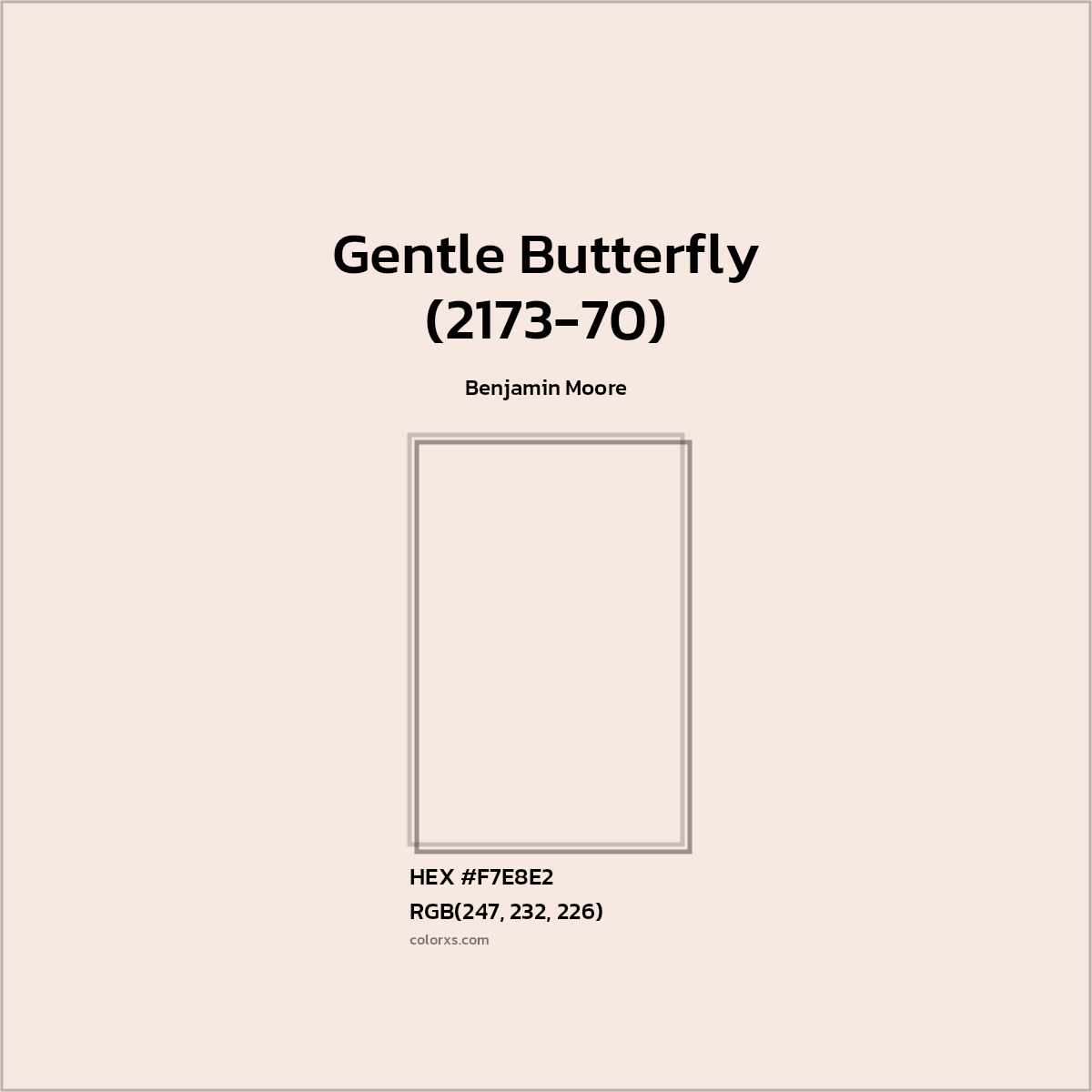 HEX #F7E8E2 Gentle Butterfly (2173-70) Paint Benjamin Moore - Color Code