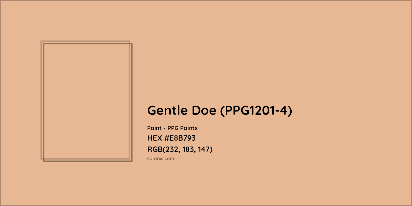HEX #E8B793 Gentle Doe (PPG1201-4) Paint PPG Paints - Color Code