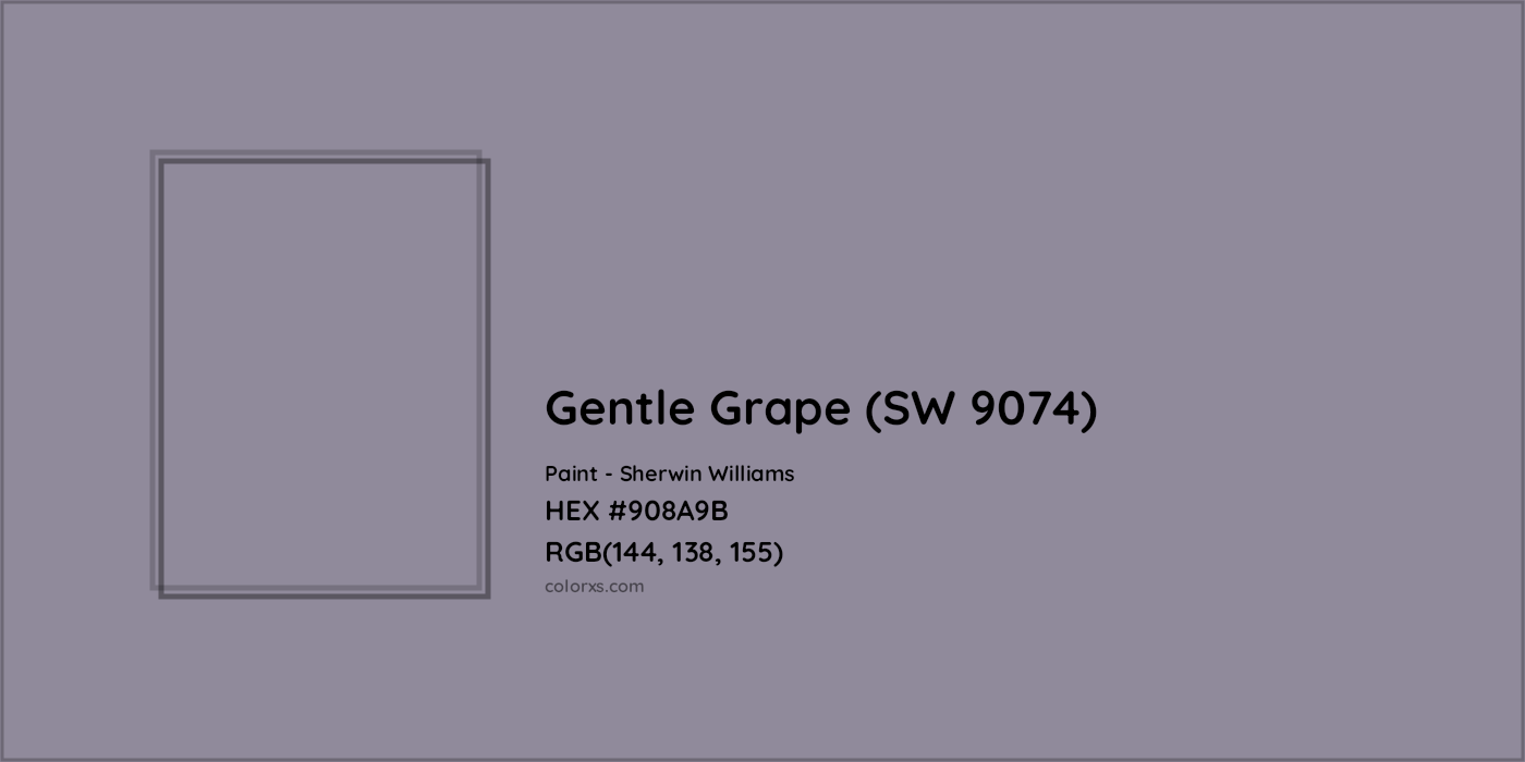 HEX #908A9B Gentle Grape (SW 9074) Paint Sherwin Williams - Color Code