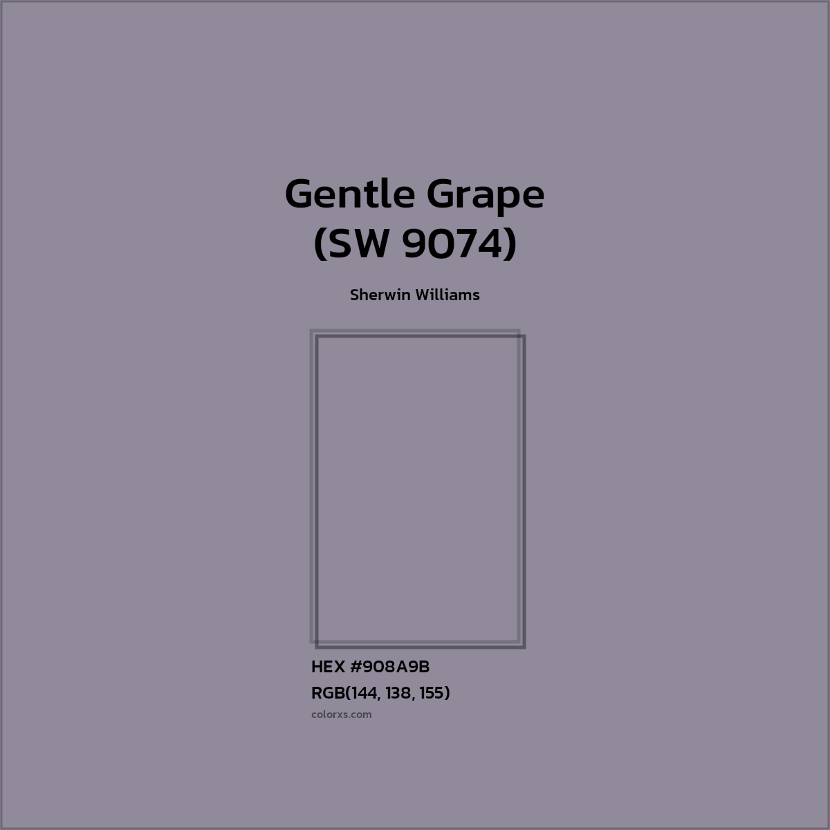 HEX #908A9B Gentle Grape (SW 9074) Paint Sherwin Williams - Color Code