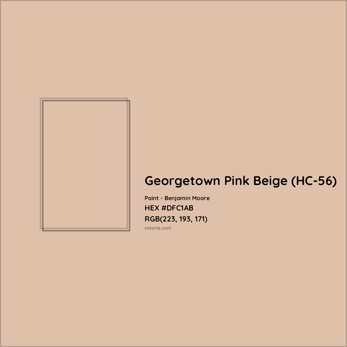 HEX #DFC1AB Georgetown Pink Beige (HC-56) Paint Benjamin Moore - Color Code